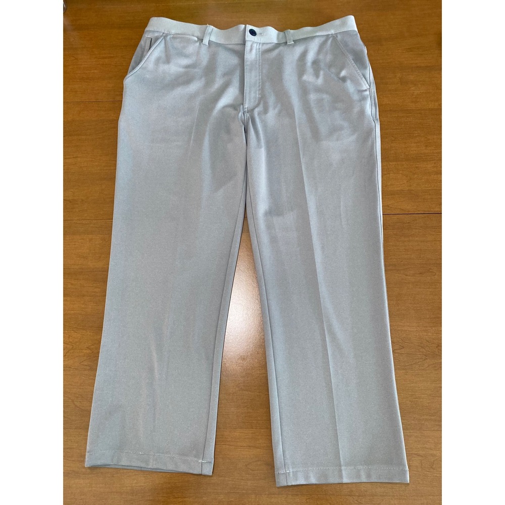 Halsey‎ Sport Mens Gray Performance Golf Pants Flat Front Stretch Trousers 38x28